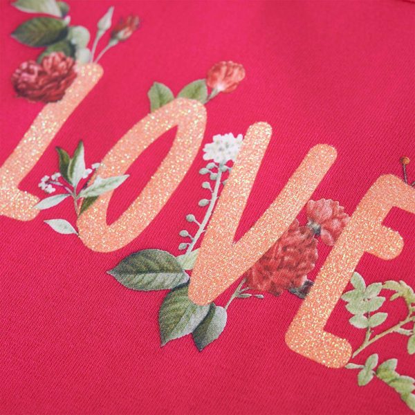 T-shirt de manga comprida para criança rosa-choque 116 - Image 4