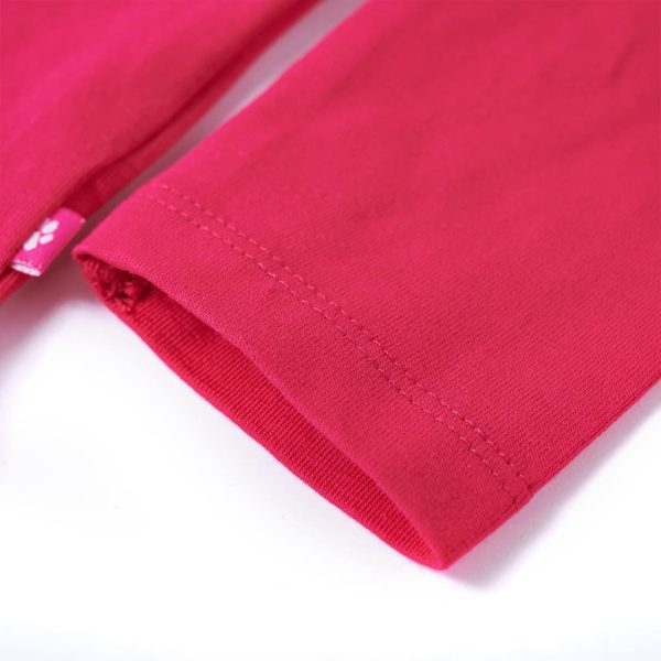 T-shirt de manga comprida para criança rosa-choque 128 - Image 6