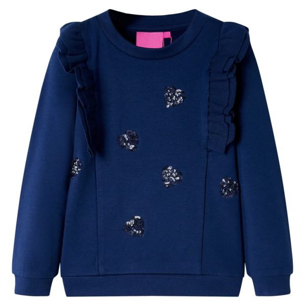 Sweatshirt para criança azul-marinho 128