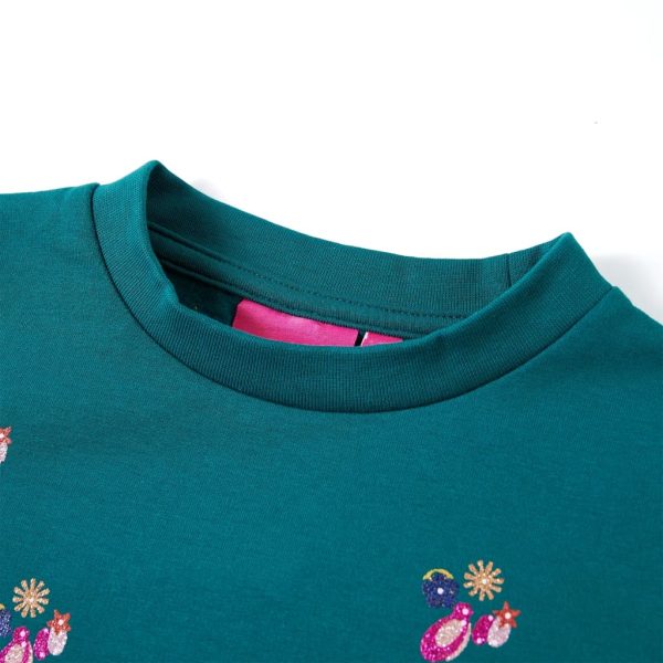 Sweatshirt para criança verde-escuro 92 - Image 3