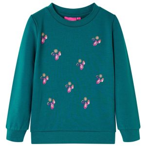 Sweatshirt para criança verde-escuro 140