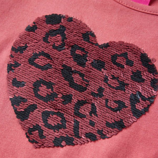T-shirt de manga comprida para criança rosa-velho 116 - Image 4