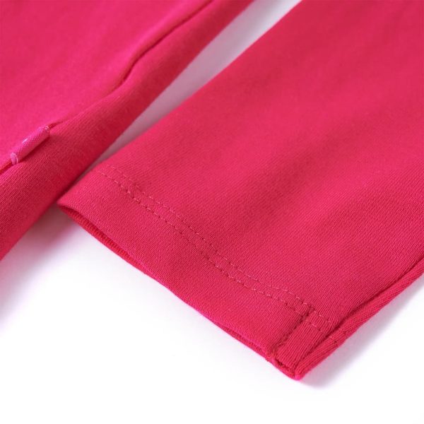 T-shirt de manga comprida para criança rosa-choque 104 - Image 5