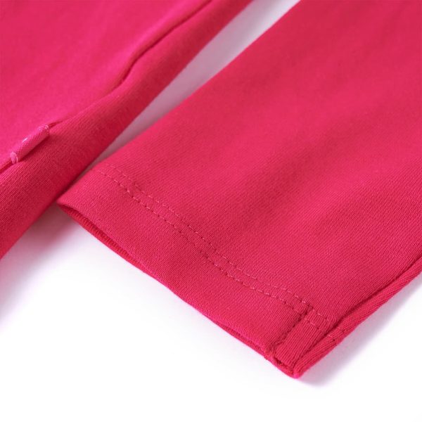 T-shirt de manga comprida para criança rosa-choque 128 - Image 5