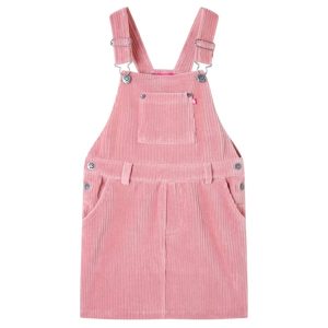 Vestido com peitilho para criança bombazina rosa-claro 128
