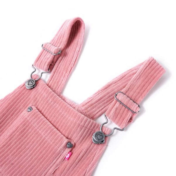 Vestido com peitilho para criança bombazina rosa-claro 128 - Image 3