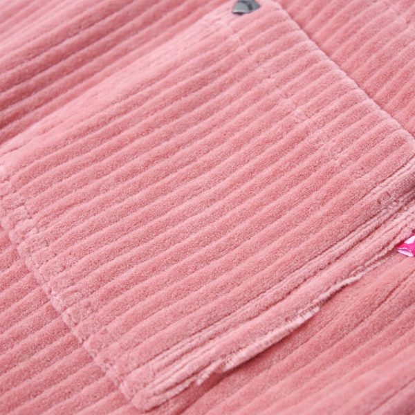 Vestido com peitilho para criança bombazina rosa-claro 128 - Image 4