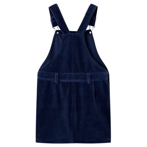 Vestido com peitilho para criança bombazina azul-marinho 92 - Image 2