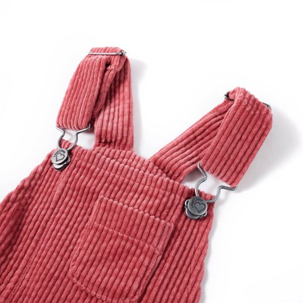 Vestido com peitilho para criança bombazina rosa 128 - Image 3