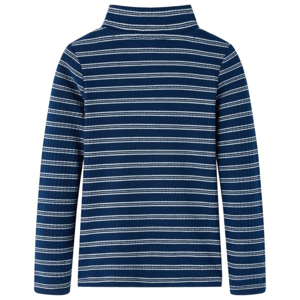 T-shirt de manga comprida para criança azul-marinho 140 - Image 2