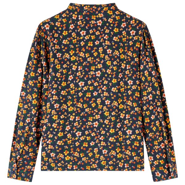 Camisa para criança com colarinho mandarim azul-marinho 116 - Image 2