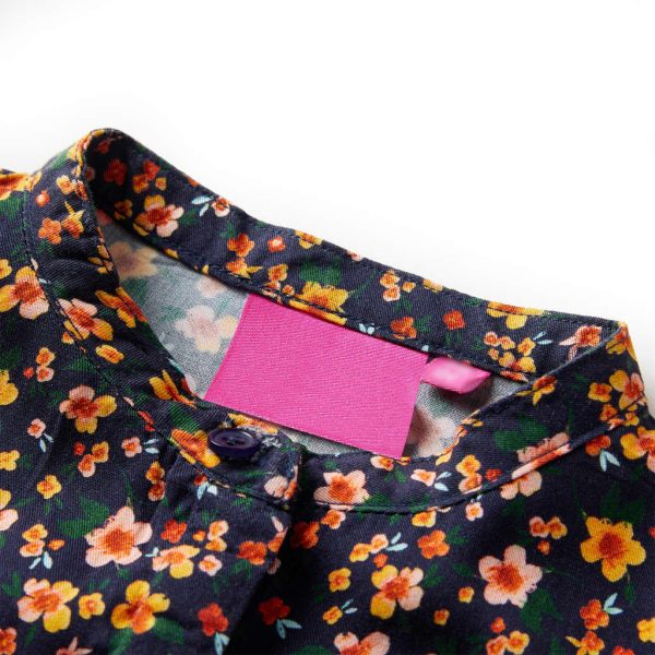 Camisa para criança com colarinho mandarim azul-marinho 116 - Image 3