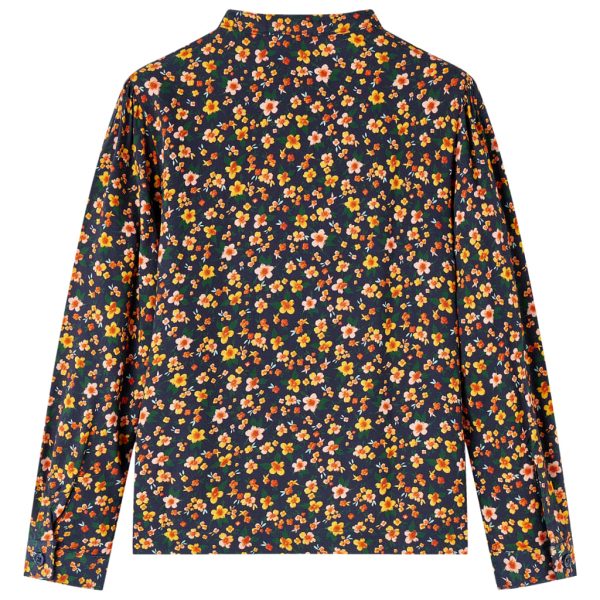 Camisa para criança com colarinho mandarim azul-marinho 140 - Image 2