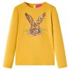 T-shirt de manga comprida para criança cor ocre 140
