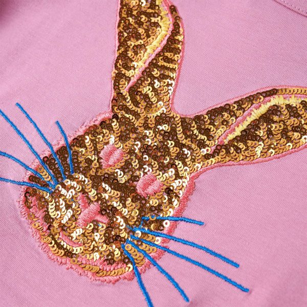 T-shirt de manga comprida para criança rosa-queimado 128 - Image 4