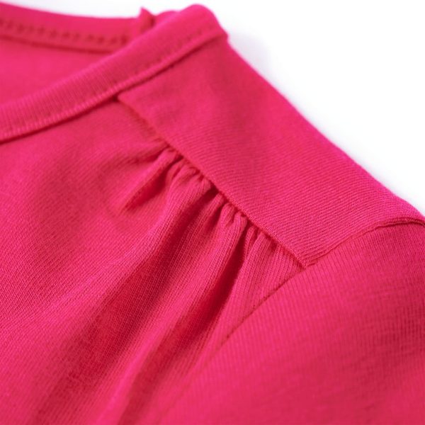 T-shirt de manga comprida para criança rosa-choque 128 - Image 4