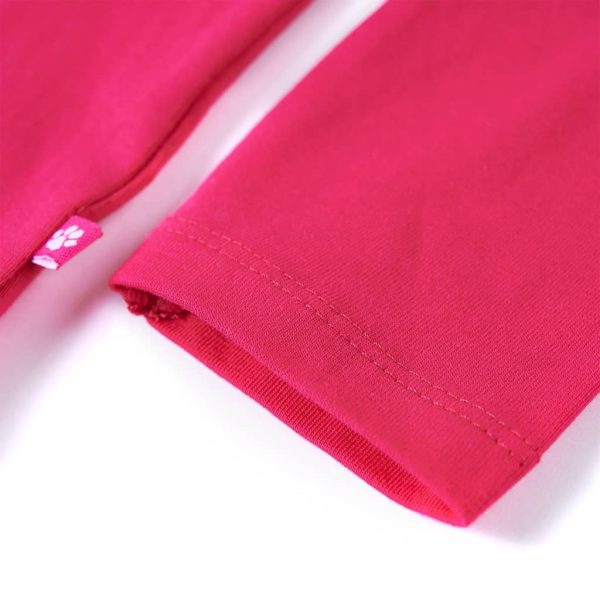 T-shirt de manga comprida para criança rosa-choque 128 - Image 6
