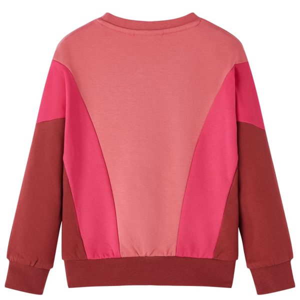 Sweatshirt para criança blocos de cores rosa e henna 92 - Image 2