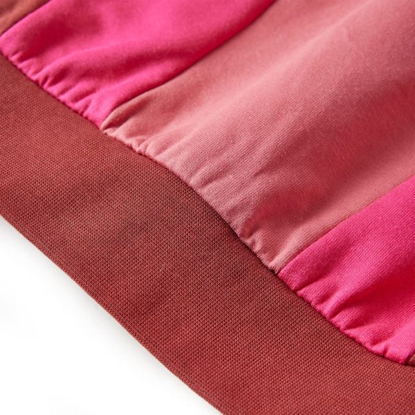 Sweatshirt para criança blocos de cores rosa e henna 92 - Image 5