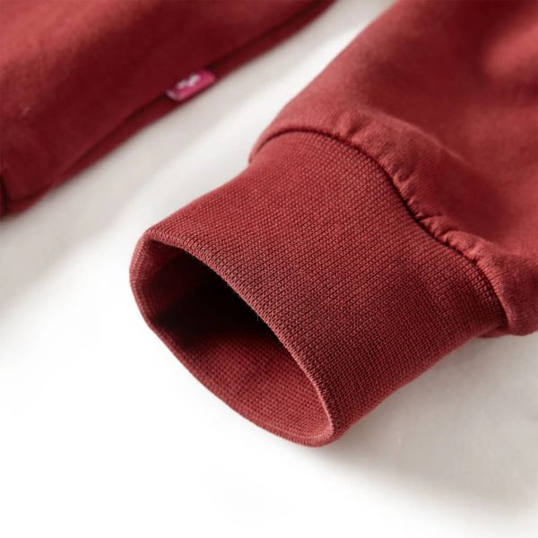 Sweatshirt para criança blocos de cores rosa e henna 140 - Image 4