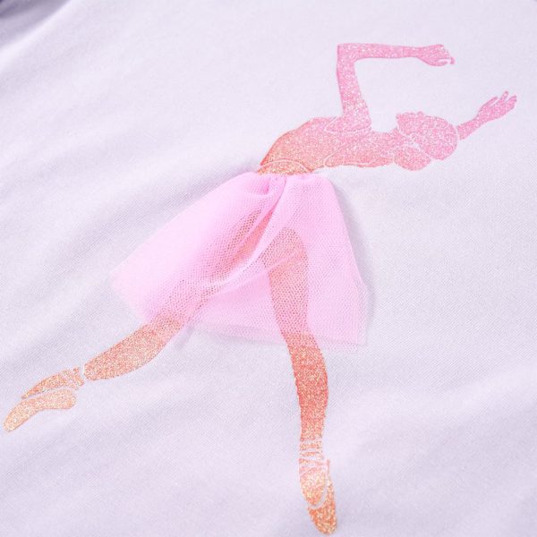 T-shirt de manga comprida para criança lilás-claro 92 - Image 4