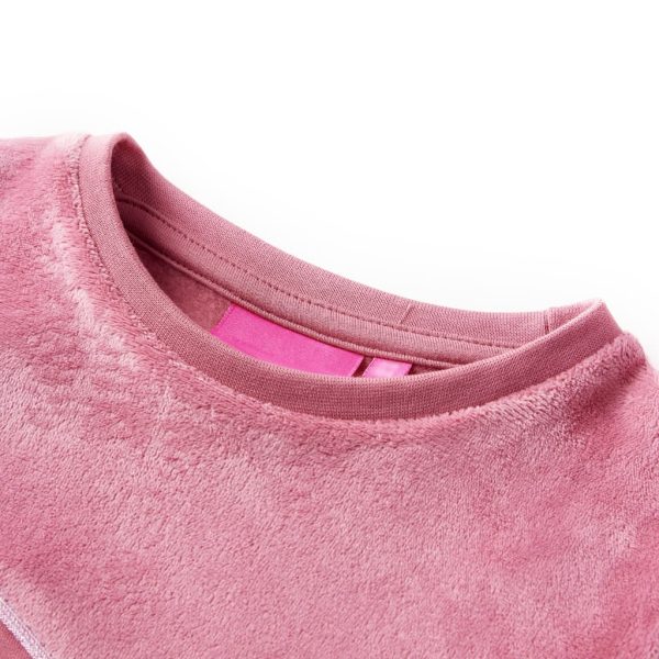 Sweatshirt para criança design retalhos de veludo cor framboesa 92 - Image 3