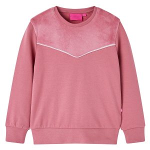 Sweatshirt para criança design retalhos de veludo cor framboesa 140