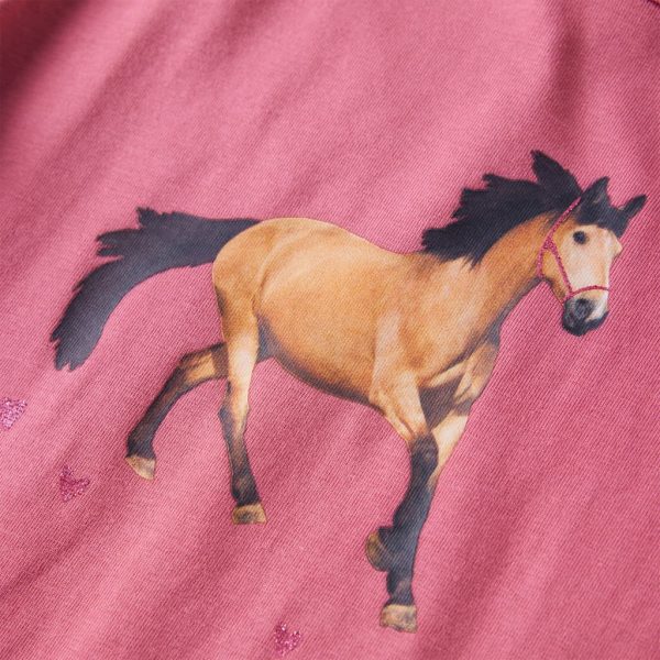 T-shirt de manga comprida para criança rosa-velho 104 - Image 4