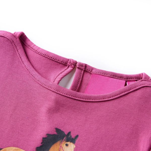 T-shirt de manga comprida para criança cor framboesa 116 - Image 3