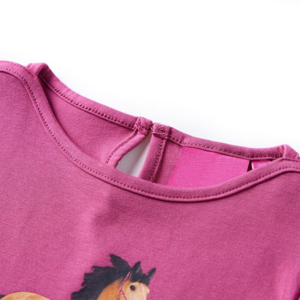 T-shirt de manga comprida para criança cor framboesa 128 - Image 3