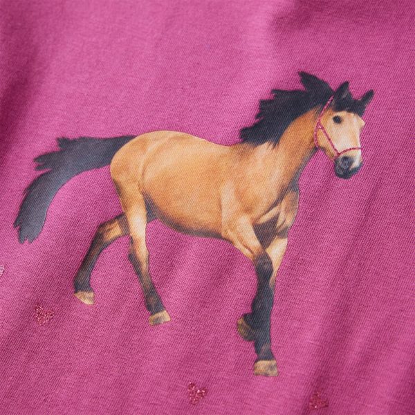 T-shirt de manga comprida para criança cor framboesa 128 - Image 4