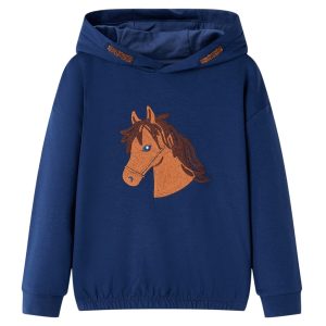 Sweatshirt para criança azul-marinho 128