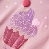 T-shirt de manga comprida para criança rosa-claro 104 - Image 4