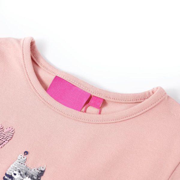 T-shirt de manga comprida para criança rosa-claro 104 - Image 3