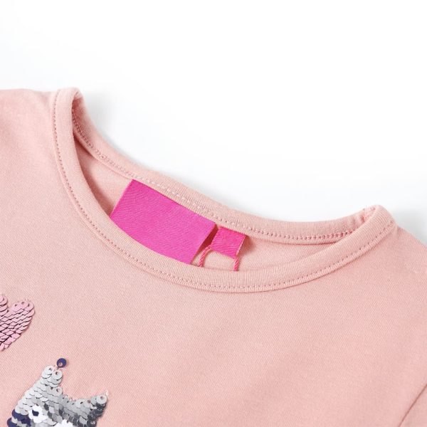 T-shirt de manga comprida para criança rosa-claro 128 - Image 3