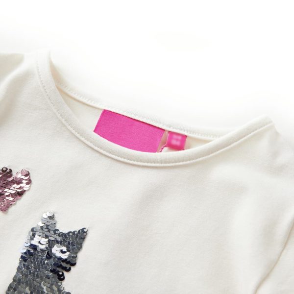 T-shirt de manga comprida para criança cor cru 140 - Image 3
