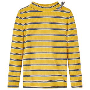T-shirt de manga comprida para criança cor ocre 140