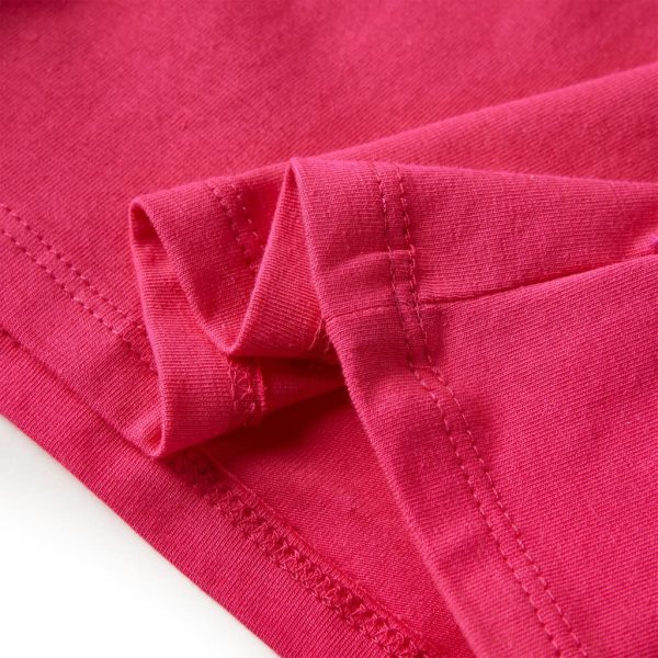 T-shirt de manga comprida para criança rosa-choque 140 - Image 6