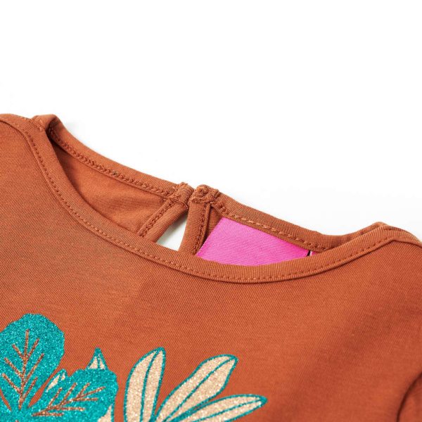 T-shirt de manga comprida para criança cor conhaque 104 - Image 3