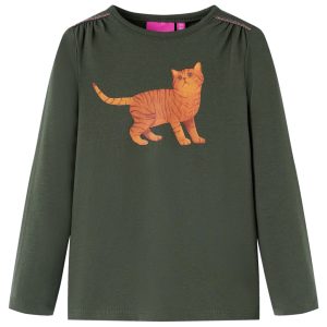T-shirt de manga comprida para criança caqui 116