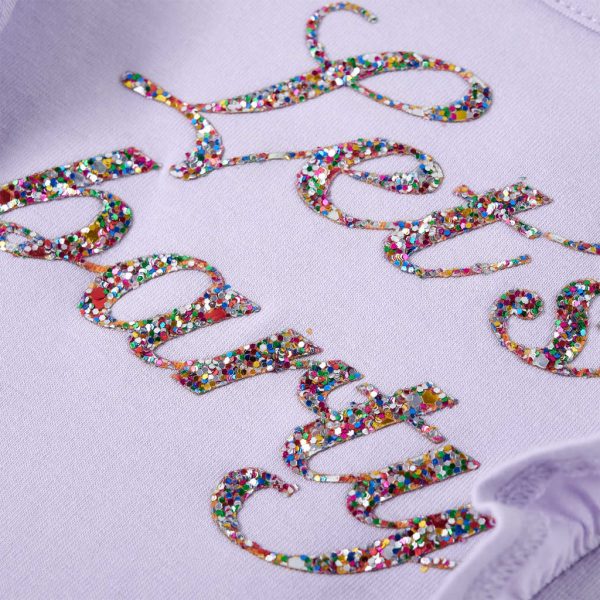 T-shirt de manga comprida para criança brilhantes lilás 104 - Image 4