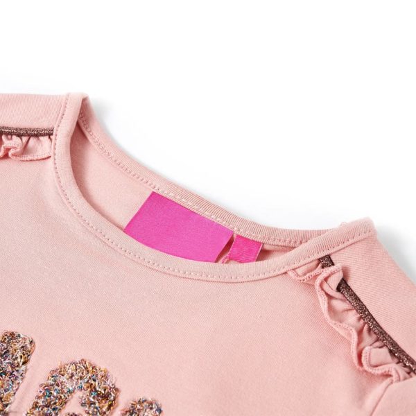 T-shirt de manga comprida para criança rosa-claro 140 - Image 3