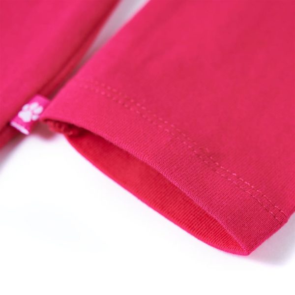 T-shirt de manga comprida para criança rosa-choque 140 - Image 5