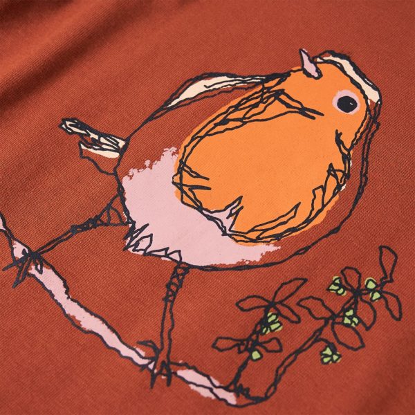 T-shirt de manga comprida para criança cor conhaque 92 - Image 4