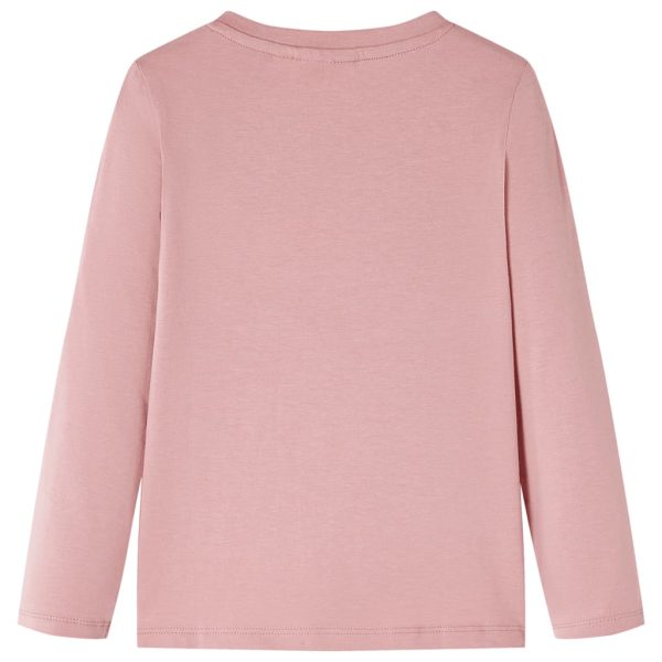 T-shirt de manga comprida para criança rosa 140 - Image 2