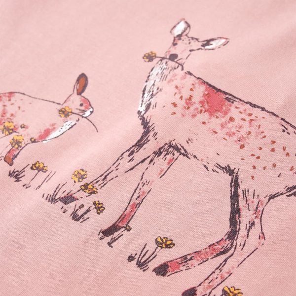 T-shirt de manga comprida para criança rosa 140 - Image 4