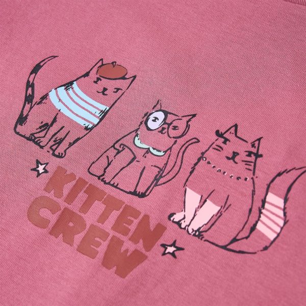 T-shirt de manga comprida para criança cor framboesa 92 - Image 4