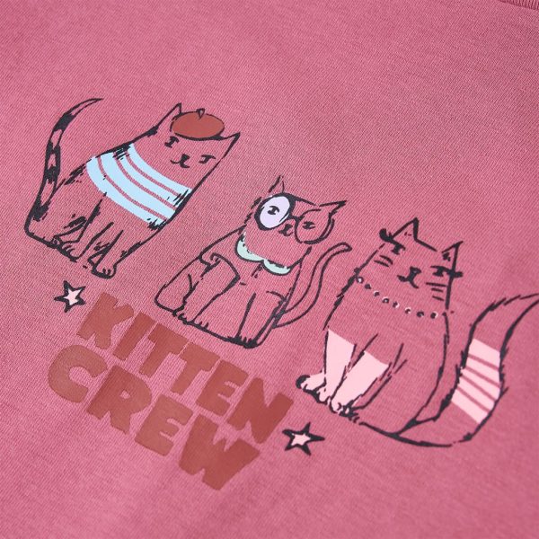 T-shirt de manga comprida para criança cor framboesa 140 - Image 4