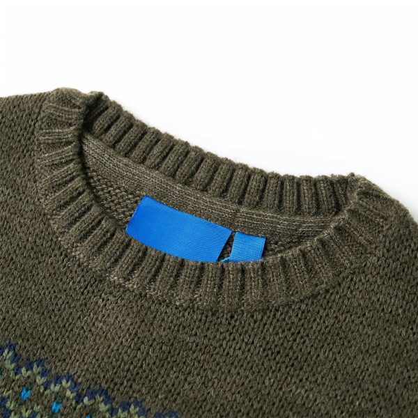 Camisola de malha para criança cor caqui 92 - Image 3