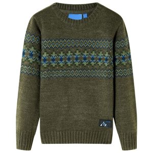 Camisola de malha para criança cor caqui 116